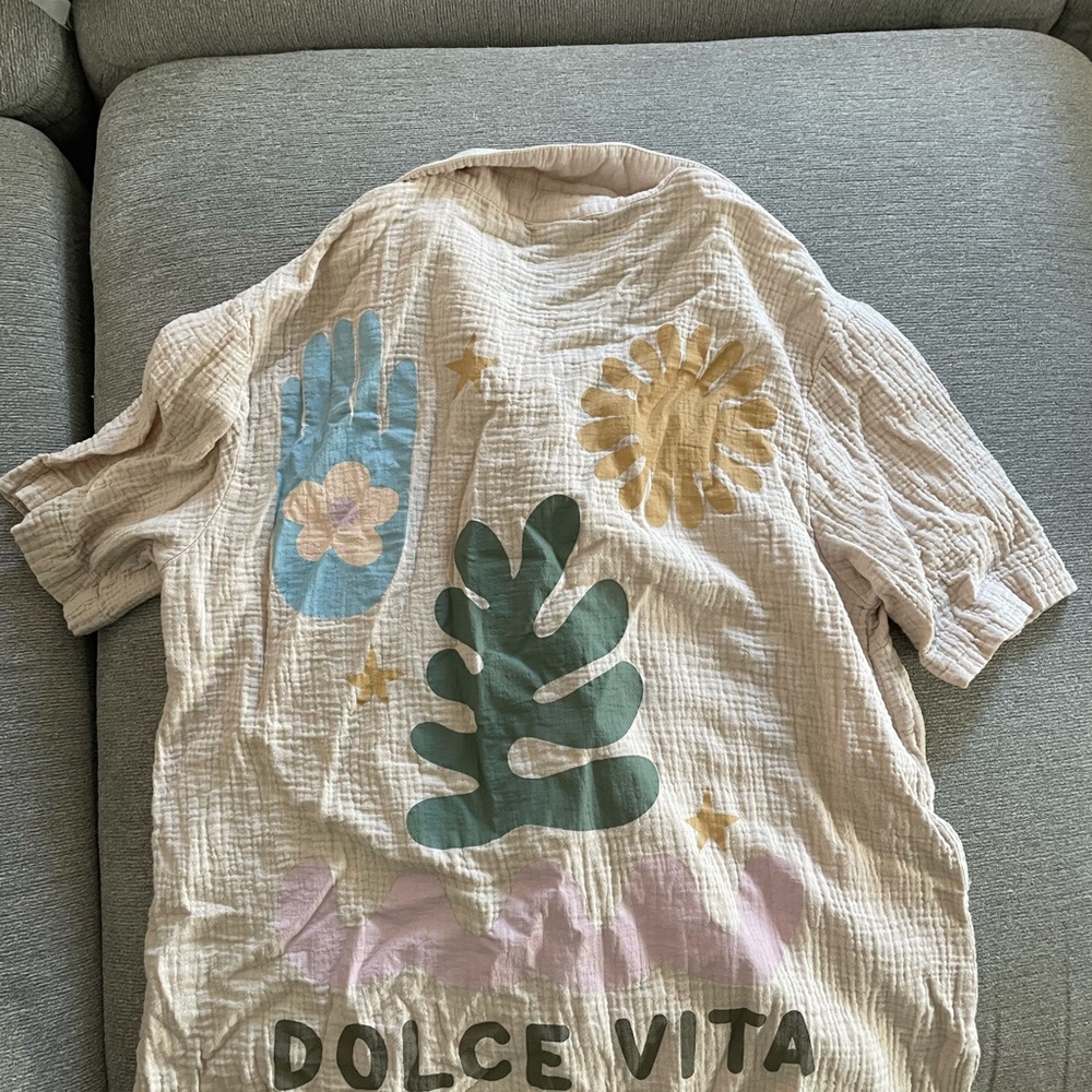 ASOS design Dolce Vita Graphic Shirt with Colorful Design